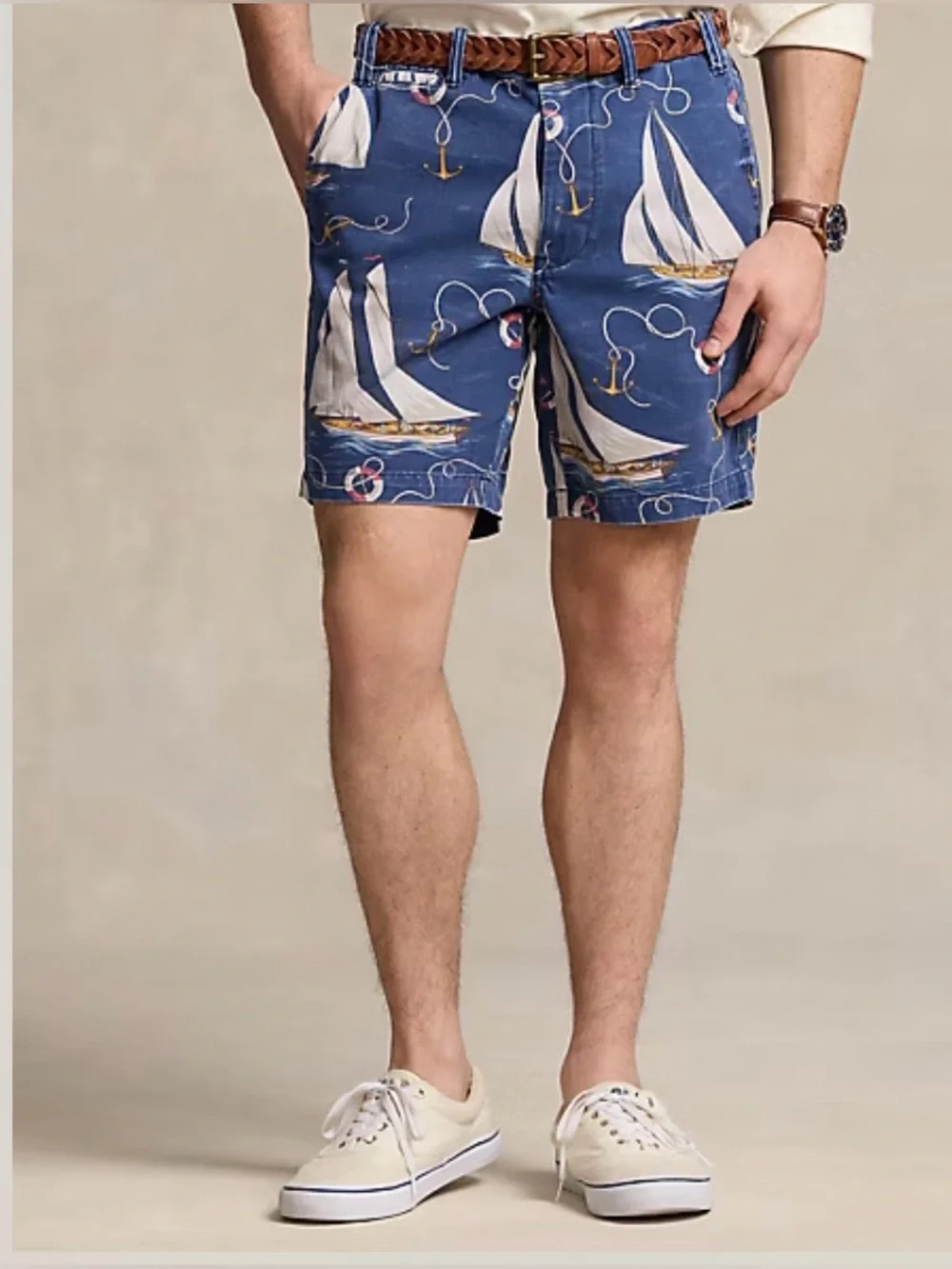Polo Ralph Lauren Straight Fit Sailboat Short 8” Size 30 NWT